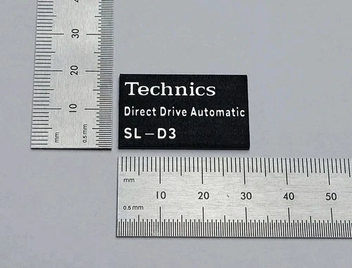 Technics National SL-D3 Turntable Badge Logo Premium Silver With 3M Adhesive