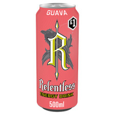 Relentless Guava Energy Drink 12 x 500ml Priced Cans