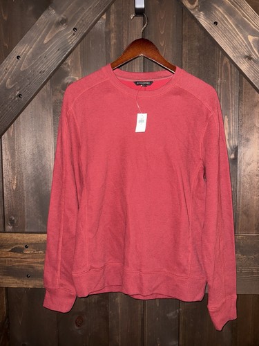 Banana Republic NEW Waffle Knit Thermal Men’s S Crewneck Long Sleeve Rust