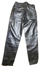Vtg 90s EXCELLED Women  s Leather Biker Pants Motorcycle Rally Riding High Rise