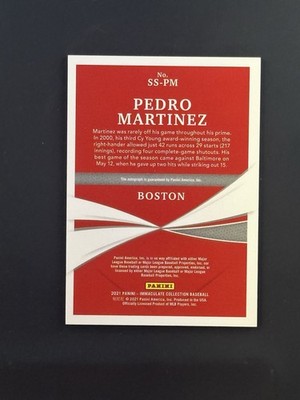 Panini Immaculate Collection Shadowbox Signatures Pedro Martinez