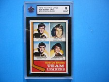1974/75 O-PEE-CHEE NHL HOCKEY CARD #28 BOBBY ORR BOSTON BRUINS LDR KSA 9 MT OPC