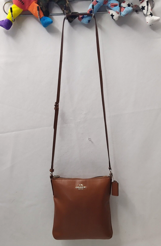 Coach Brown Leather Zipper Closure Everyday Crossbody Bag - Picture 7 of 18