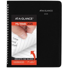 AT-A-GLANCE 2025 Planner, Weekly, 7" x 8-3/4", Medium, Block-Style, DayMinder...