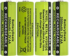 1.2V NiMH AA Rechargeable Batteries for AT T Vtech Uniden Siemens Phones 4-Pack