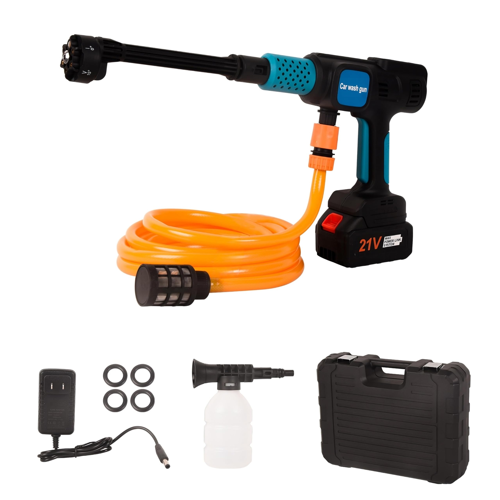 6-in-1 Cordless Pressure Washer 4-Speed Adjustment Water Spray Gun Portable NEW