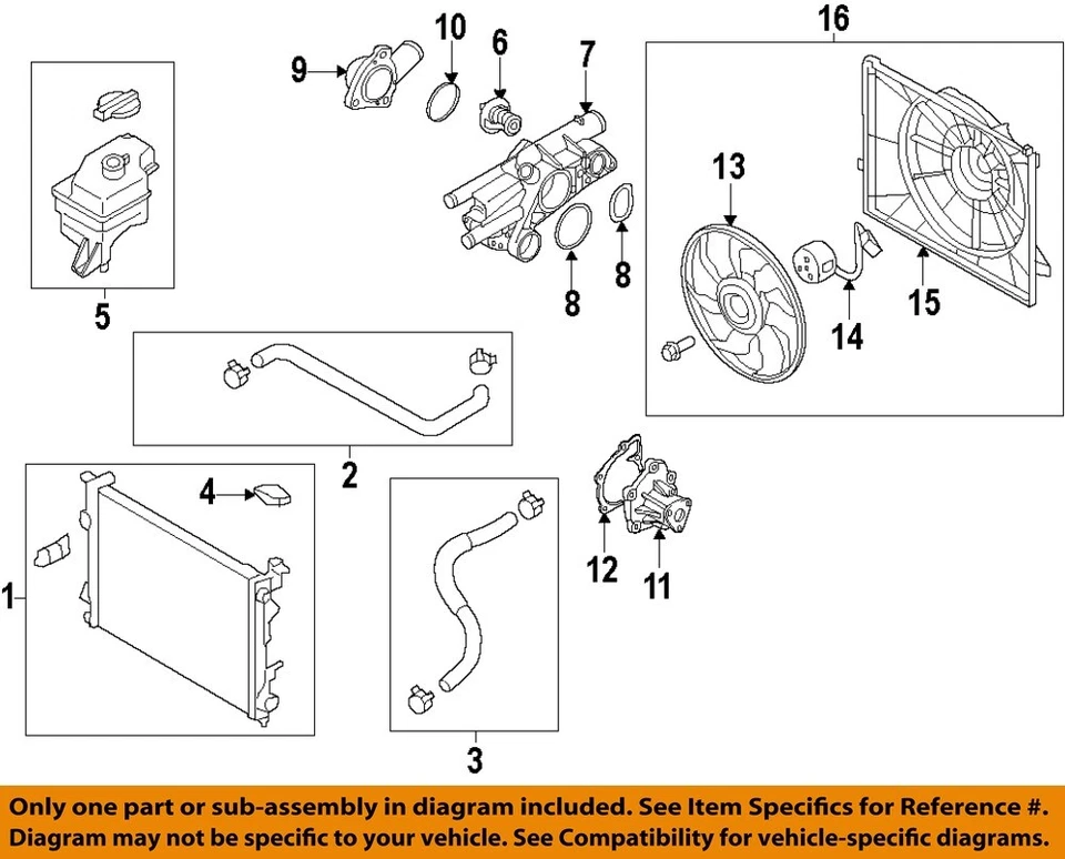 Radiador usado se adapta a: Hyundai Tucson AT Grado A 2012 Foto 3 de 4