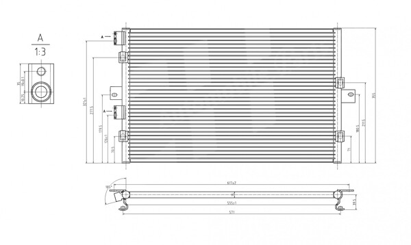 HART 606 069 Condenser, air conditioning for CHRYSLER