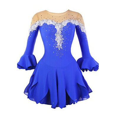 blue ice skating dress