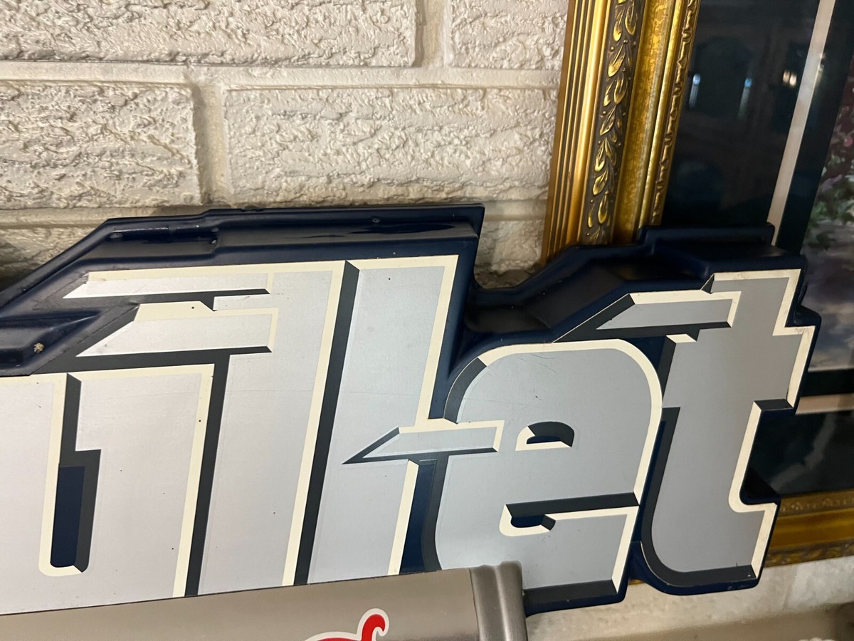 Rare Large Coors Light Silver Bullet Sculptured LOgo Sign Rare Large Coors Light Silver Bullet Sculptured LOgo Sign