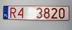 Poland Vintage Vtg Car License Plate Number Tin Sign Plaque