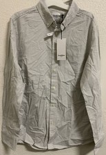    Goodfellow  Co Men's Plaid Slim Long Sleeve Button Down Shirt Size Medium 