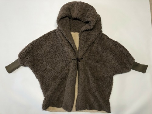 Shein Open Front Faux Fur Hooded Teddy 