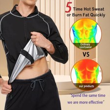 Sauna Jacket Men Women Sports Workout Training Sweatproof Weight Loss Tops