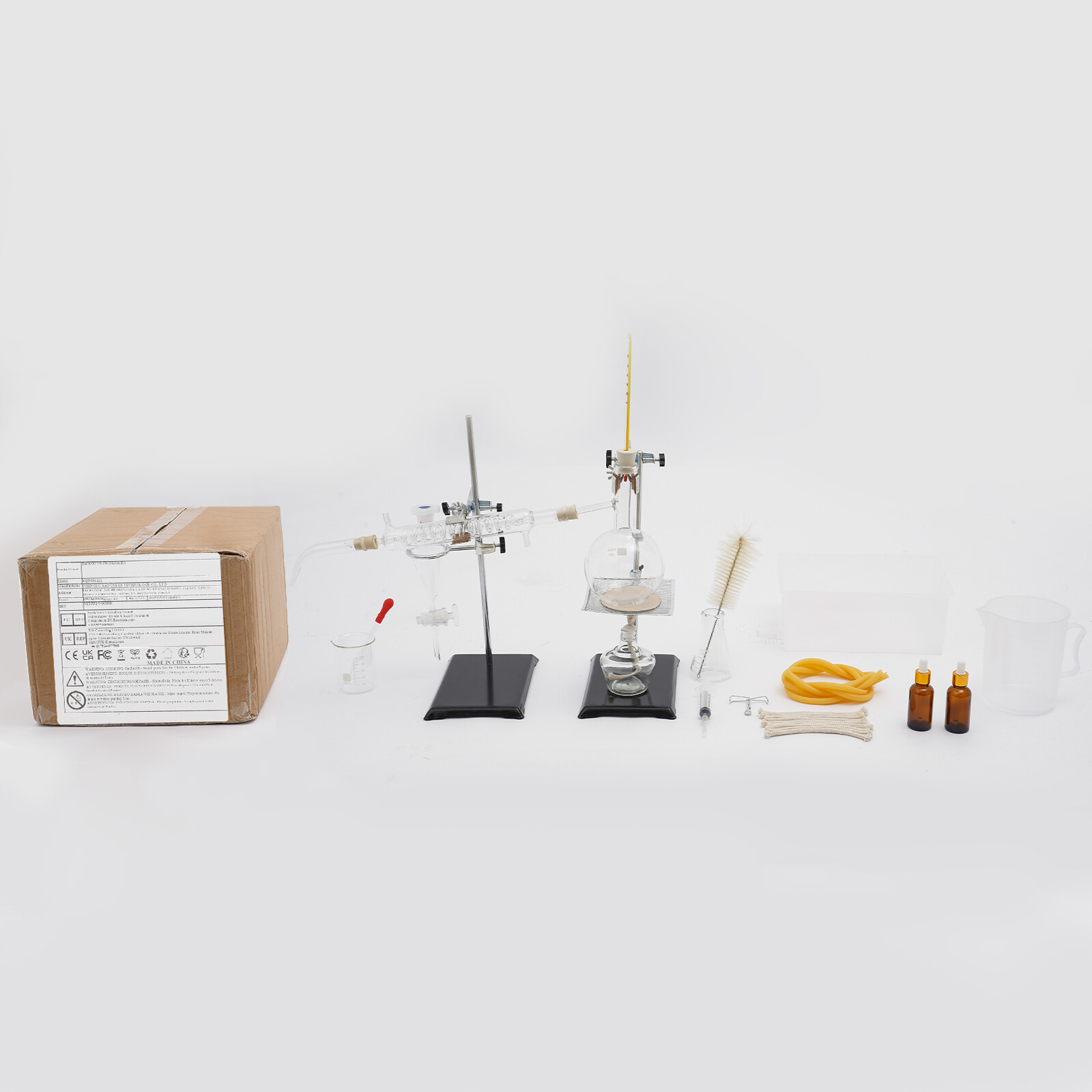 500ml Essential Oil Distillation Kit Lab Apparatus Distillation Glassware Set thumbnail 16