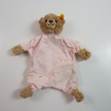 Steiff Lovey Sleep Well Comforter Teddy Bear Pink Plush Lovey Doll