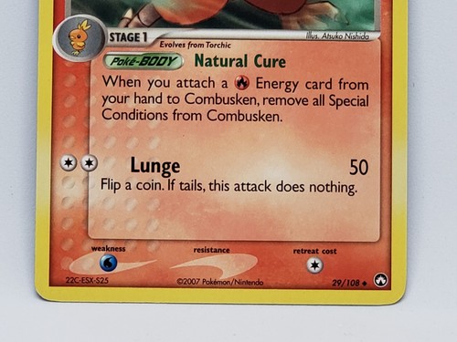 Combusken 29/108 EX Power Keepers 2007 Nintendo Game Freak Pokemon Card EXC-NM - 第 3/7 張圖片