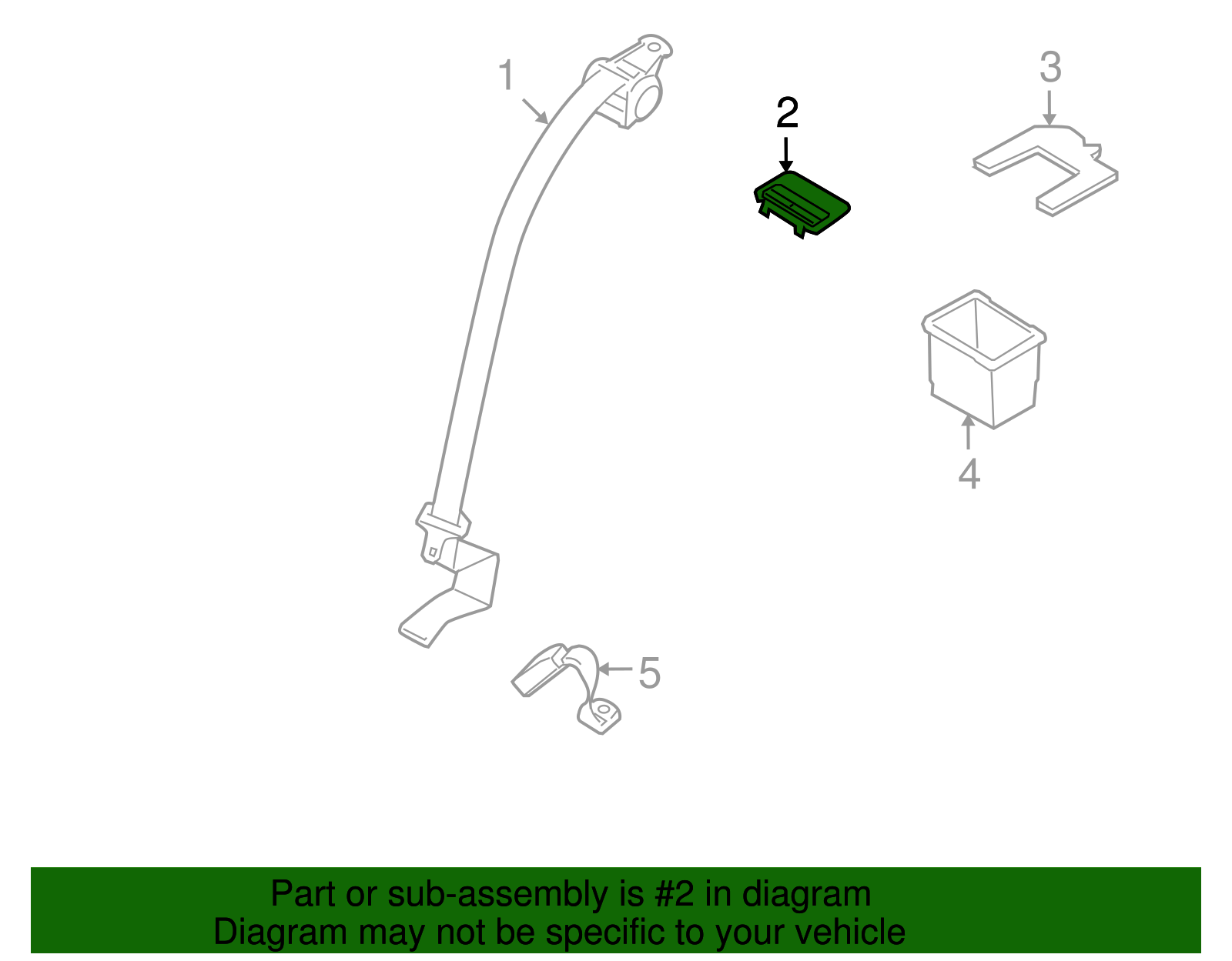 Nissan 878346P002 Genuine OEM Seat Belt Trim for sale online eBay