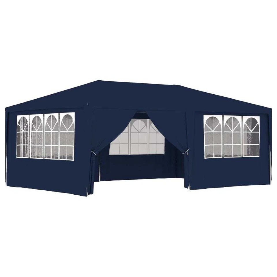 NNEVL Professional Party Tent with Side Walls 4x6 m Blue 90 g/m² - Image 2 of 4