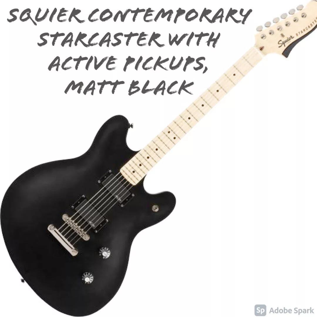 Squier on sale active pickups