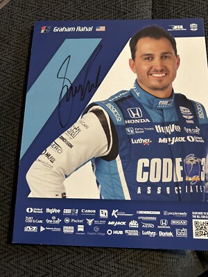 Graham Rahal Indianapolis Indy 500 Signed Car Promo Card Autographed 2023