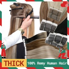 Dick Tape In Human Hair Extensions 100% Echthaar Haarverlängerung 60cm Balayage
