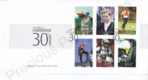 GUERNSEY FDC FIRST DAY COVER SET 2012 PRINCE WILLIAMS 30TH SG 1421-1426