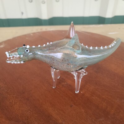 Art Glass Smoking Pipe Dragon Dinosaur Hand Blown Read Description