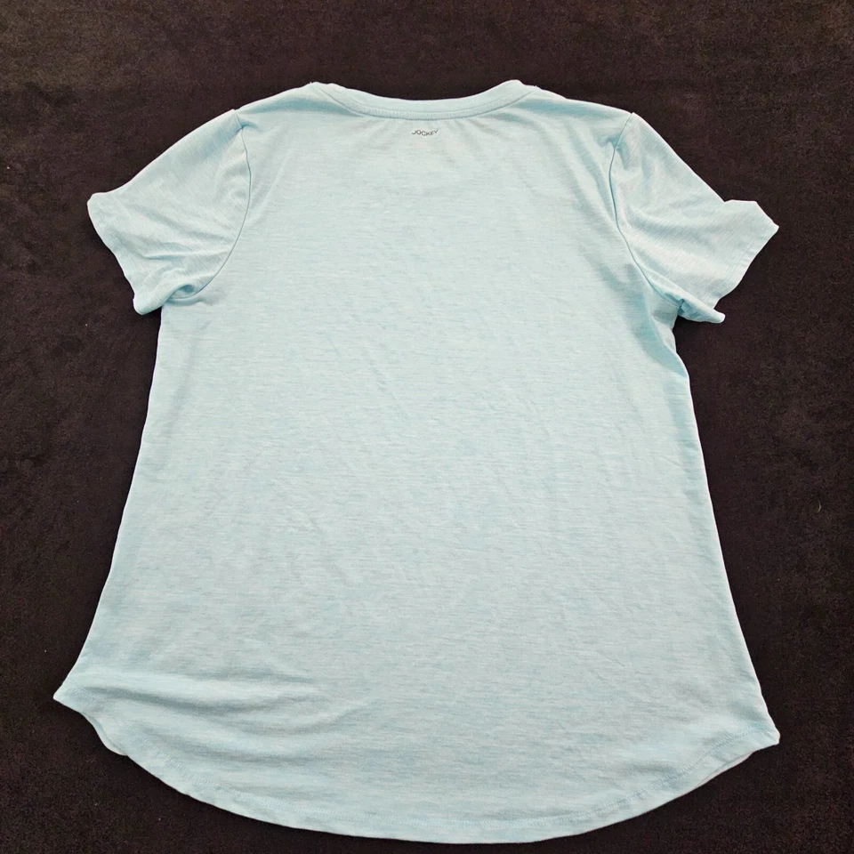 Jockey Blue Short Sleeve Polyester Spandex T-Shirt Women's L - Image 2 of 4