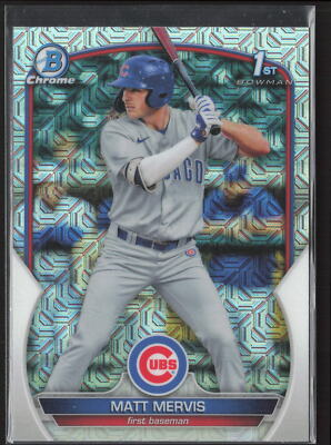 #ad 2023 Bowman Matt Mervis BCP 74 1st Mojo Refractor Chicago Cubs $1.59