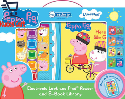 Peppa Pig Electronic Me Reader Jr und 8 Look Find Sound Book Library Kids Learn