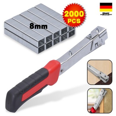 Profi Hammertacker inkl 2000 Heftklammern TypG 6-10mm Handtacker Schlagtacker