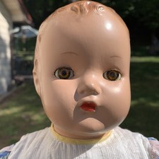 Vintage 18" Horsman Composition  Cloth Baby Doll Sleepy Eyes