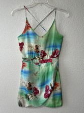 Farm Rio Brazil Dress Hawaii Raridade Design Strappy Knee Length Size S