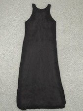 Vintage Christian Dior Dress Womens See Measurements Black Jersey Maxi