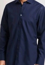   Charles Tyrwhitt Non-Iron Dress Shirt Navy Blue Classic Fit 19 / 37 Big  Tall