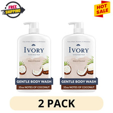 2 Pack Ivory Coconut Body Wash 35oz Mild Gentle All Skin Types Clean