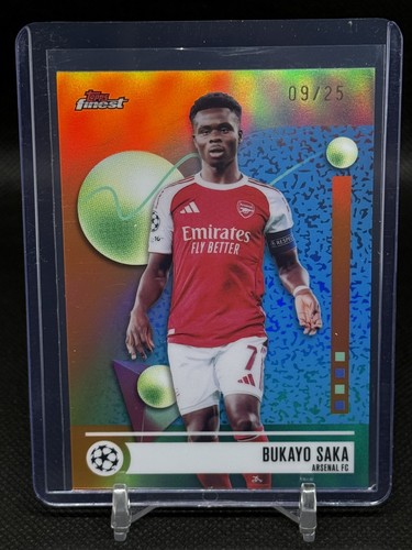 2025-26 Topps Finest UEFA Champions League Bukayo Saka Orange /25 - Arsenal FC