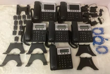 Lot of 6 Grandstream Phones GXP 1450x3 - 2140x2 - 1625x1 Partially Tested - READ