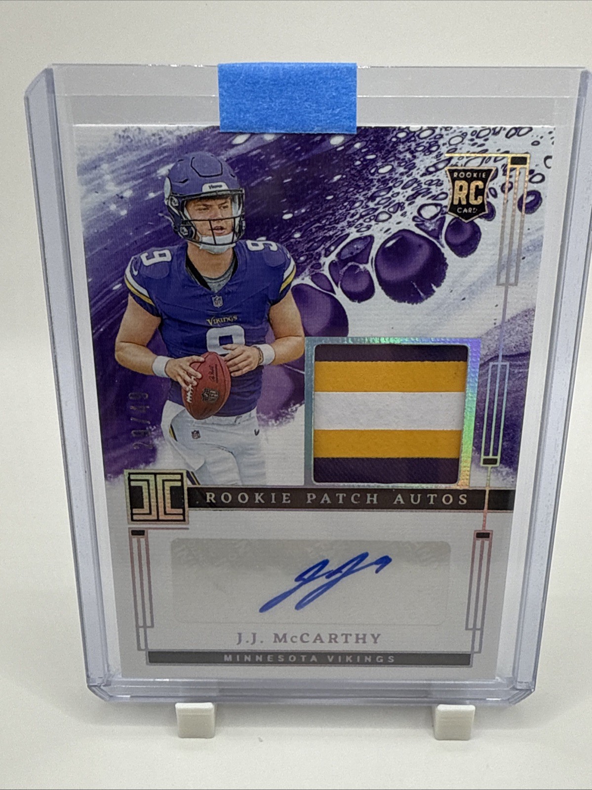 J.J. McCarthy 2024 Panini Impeccable #RPA-JJM /49 Auto