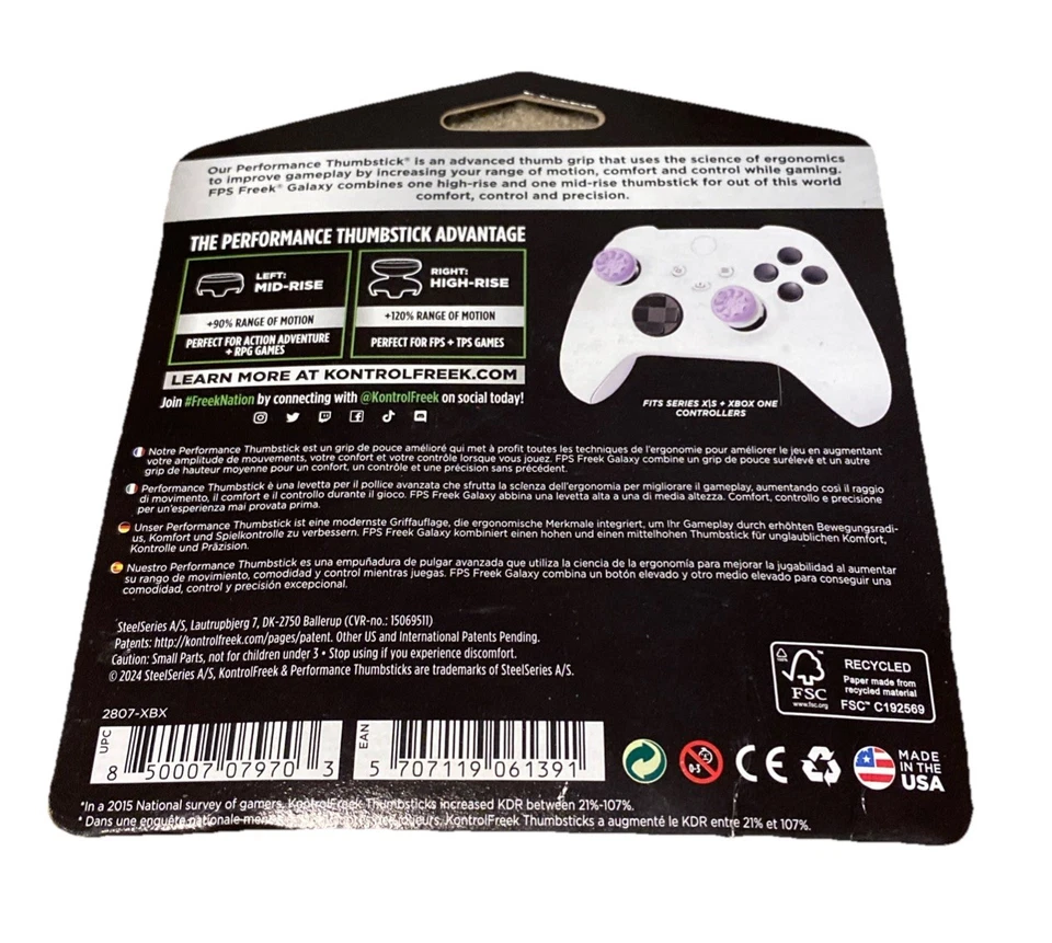 Galaxy Purple Thumbsticks by KontrolFreek – Xbox One/Series X|S – FPS Freek - Image 2 of 2