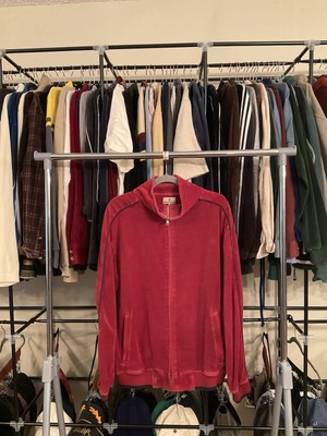  RARE Vintage Sweatsedo Velvet/Velour Track Zip Jacket Bomber Sz L Streetwear 