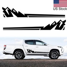 2pcs 90.5 Black Racing Rock Stripe Graphic Car Truck Side Body Decal Stickers 2pcs 90.5 Black Racing Rock Stripe Graphic Car Truck Side Body Decal Stickers