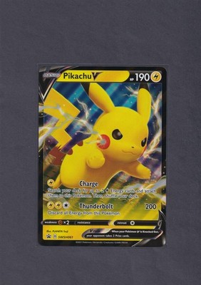 Pikachu V SWSH061 Jumbo Oversized Black Star Promo Pokemon TCG Card NM