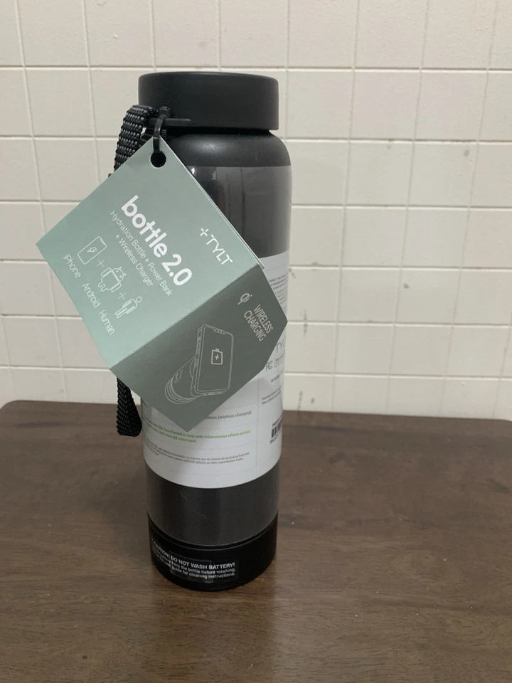 Nueva botella TYLT + cargador inalámbrico 2.0 - 24 OZ Batería caliente o fría 5700 mAh Foto 2 de 2