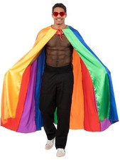 Smiffys Rainbow Cape Colourful Pride Costume Accessory for Adults LGBTQ Parades