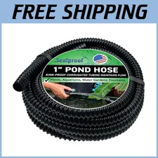 Quality 1-Inch Black PVC Pond Tubing, 20 FT