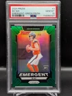 PSA 10! 2024 Panini Prizm - Emergent Bo Nix #3 Green Prizm (RC)