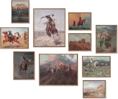 Western Cowboy Decor Western Wall Decor,Rustic Old Western Decor Vintage Cowboy 
