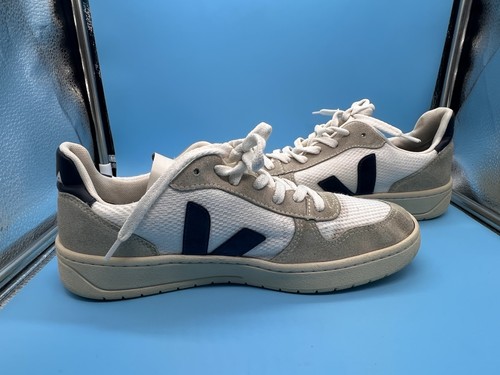 Size 7 US (Women) - VEJA T1-B Mesh (T1-B) Low White & Navy Blue Sneakers - Picture 13 of 18